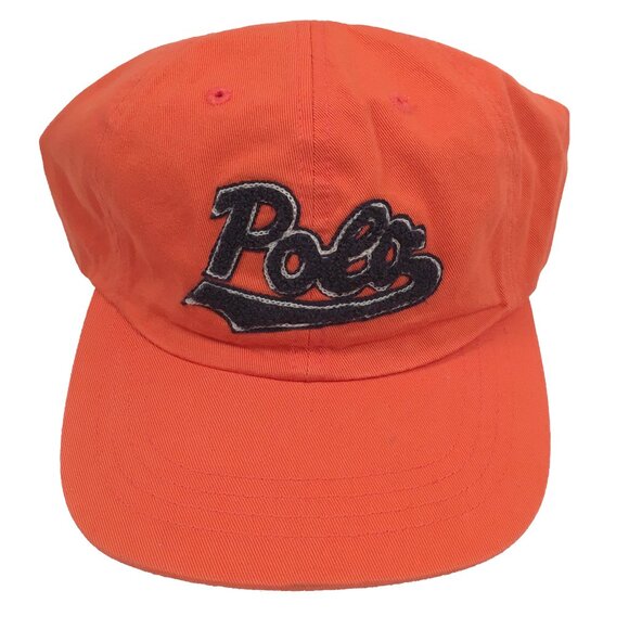 NEW 1999 Vintage Polo Sport Ralph Lauren Baseball Hat! Orange Big Blue Felt Polo